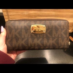 Brown MK Wallet